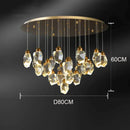 GobekUsa Crystal Chandelier: Luxury Pendant Light for Living and Dining Room