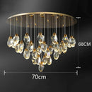GobekUsa Crystal Chandelier: Luxury Pendant Light for Living and Dining Room