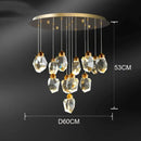 GobekUsa Crystal Chandelier: Luxury Pendant Light for Living and Dining Room