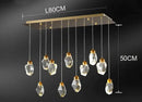 GobekUsa Crystal Chandelier: Luxury Pendant Light for Living and Dining Room