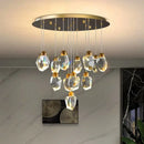 GobekUsa Crystal Chandelier: Luxury Pendant Light for Living and Dining Room