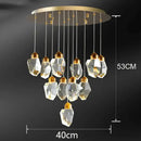 GobekUsa Crystal Chandelier: Luxury Pendant Light for Living and Dining Room