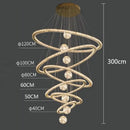 GobekUsa Crystal Chandelier: Luxury Stair Pendant Light for Living Room, Ceiling & Indoor Lighting