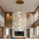GobekUsa Crystal Chandelier: Luxury Stair Pendant Light for Living Room, Ceiling & Indoor Lighting