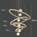 GobekUsa Crystal Chandelier: Luxury Stair Pendant Light for Living Room, Ceiling & Indoor Lighting