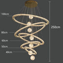 GobekUsa Crystal Chandelier: Luxury Stair Pendant Light for Living Room, Ceiling & Indoor Lighting