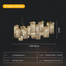 GobekUsa Crystal Chandelier: Modern 3D Rectangular Island Lighting for Bar, Hotel, Restaurant