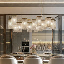 GobekUsa Crystal Chandelier: Modern 3D Rectangular Island Lighting for Bar, Hotel, Restaurant