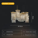 GobekUsa Crystal Chandelier: Modern 3D Rectangular Island Lighting for Bar, Hotel, Restaurant