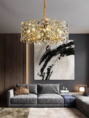 GobekUsa Crystal Chandelier: Modern Bedroom Lighting Fixture for Home Decoration