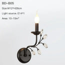 GobekUsa Crystal Chandelier: Modern Black E14 Candle Pendent Lamp for Living Room