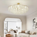 GobekUsa Crystal Chandelier: Modern Brass Luxury for Living Room & Bedroom