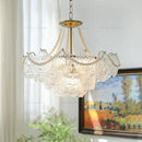 GobekUsa Crystal Chandelier: Modern Chic Pearl Light for Elegant Home Decor