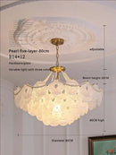 GobekUsa Crystal Chandelier: Modern Chic Pearl Light for Elegant Home Decor