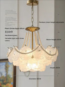 GobekUsa Crystal Chandelier: Modern Chic Pearl Light for Elegant Home Decor