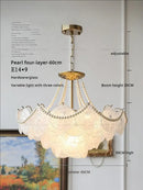 GobekUsa Crystal Chandelier: Modern Chic Pearl Light for Elegant Home Decor