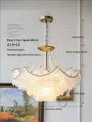 GobekUsa Crystal Chandelier: Modern Chic Pearl Light for Elegant Home Decor