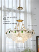 GobekUsa Crystal Chandelier: Modern Chic Pearl Light for Elegant Home Decor