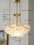 GobekUsa Crystal Chandelier: Modern Chic Pearl Light for Elegant Home Decor