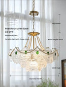 GobekUsa Crystal Chandelier: Modern Chic Pearl Light for Elegant Home Decor