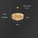 GobekUsa Crystal Chandelier: Modern Circular Design for Living Room, Lobby, Kitchen Island.