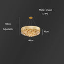 GobekUsa Crystal Chandelier: Modern Circular Design for Living Room, Lobby, Kitchen Island.