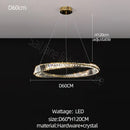 GobekUsa Crystal Chandelier: Modern Circular LED Lighting for Luxurious Living Room, Bedroom, Dining Room