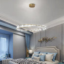 GobekUsa Crystal Chandelier: Modern Circular LED Lighting for Luxurious Living Room, Bedroom, Dining Room