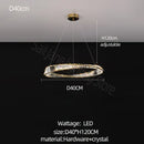 GobekUsa Crystal Chandelier: Modern Circular LED Lighting for Luxurious Living Room, Bedroom, Dining Room