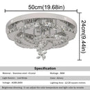 GobekUsa Crystal Chandelier: Modern Dimmable LED Pendant Light for Living & Dining Rooms