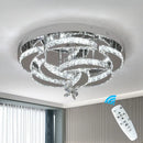 GobekUsa Crystal Chandelier: Modern Dimmable LED Pendant Light for Living & Dining Rooms