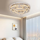GobekUsa Crystal Chandelier: Modern Dimmable LED Pendant Light for Living & Dining Rooms