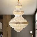 GobekUsa Crystal Chandelier - Modern Duplex Loft Staircase Living Room Lighting