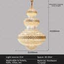 GobekUsa Crystal Chandelier - Modern Duplex Loft Staircase Living Room Lighting