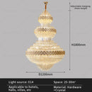 GobekUsa Crystal Chandelier - Modern Duplex Loft Staircase Living Room Lighting