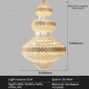 GobekUsa Crystal Chandelier - Modern Duplex Loft Staircase Living Room Lighting