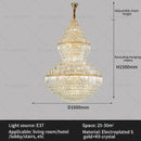 GobekUsa Crystal Chandelier: Modern Duplex Loft & Villa Living Room Lighting