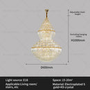 GobekUsa Crystal Chandelier: Modern Duplex Loft & Villa Living Room Lighting