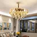 GobekUsa Crystal Chandelier: Modern Elegance for Living Room, Dining Room, Bedroom - Gold Finish