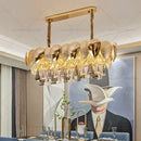 GobekUsa Crystal Chandelier: Modern Elegance for Living Room, Dining Room, Bedroom - Gold Finish