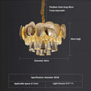 GobekUsa Crystal Chandelier: Modern Elegance for Living Room, Dining Room, Bedroom - Gold Finish