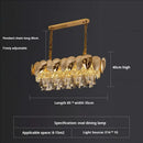 GobekUsa Crystal Chandelier: Modern Elegance for Living Room, Dining Room, Bedroom - Gold Finish