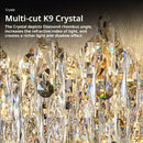 GobekUsa Crystal Chandelier: Modern Elegance for Living Room, Bedroom - High-End Luxury Lighting