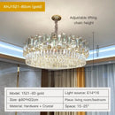 GobekUsa Crystal Chandelier: Modern Elegant Lighting for Living Room, Bedroom, Kitchen