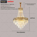 GobekUsa Crystal Chandelier: Modern European Duplex Villa Living Room Luxury Hollow Stair Light