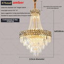 GobekUsa Crystal Chandelier: Modern European Duplex Villa Living Room Luxury Hollow Stair Light