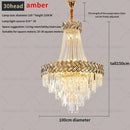 GobekUsa Crystal Chandelier: Modern European Duplex Villa Living Room Luxury Hollow Stair Light