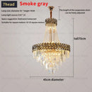 GobekUsa Crystal Chandelier: Modern European Duplex Villa Living Room Luxury Hollow Stair Light