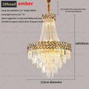 GobekUsa Crystal Chandelier: Modern European Duplex Villa Living Room Luxury Hollow Stair Light