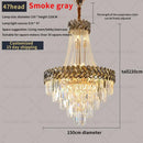 GobekUsa Crystal Chandelier: Modern European Duplex Villa Living Room Luxury Hollow Stair Light